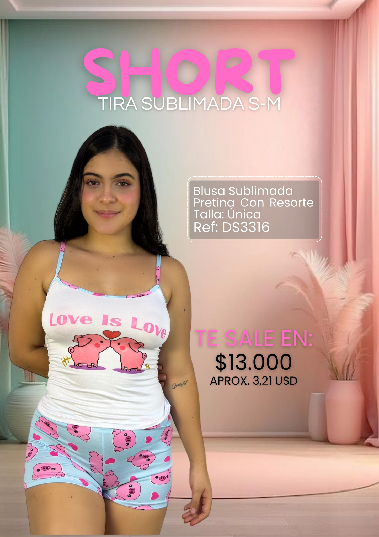SHORT TIRA SUBLIMADA S-M